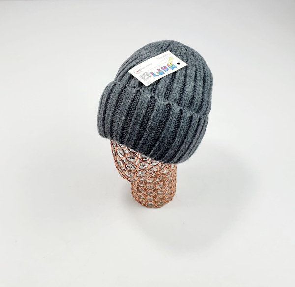 Шапка Март крупновяз. Ламбда (графит)